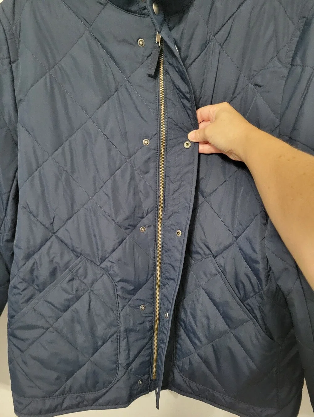 NWT J. Crew Men's Walker Jacket Sz L Navy Quilted Classic Preppy Old Money Fall